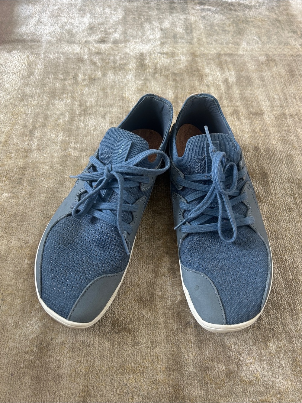 VivoBarefoot Primus Asana Blue Knit Lace-Up Sneakers